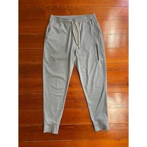 Vuori Jogger Pants Mens Medium Gray Athletic Stretch Zip Pocket